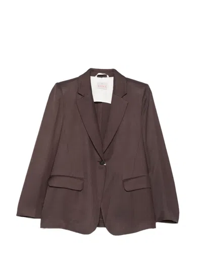 Marella Single-breasted Blazer In Brown