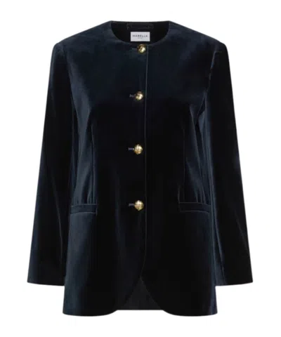 Marella Single-breasted Casual Jacket In Blue