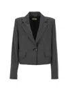 Marella Single-breasted Crop Blazer In Multi