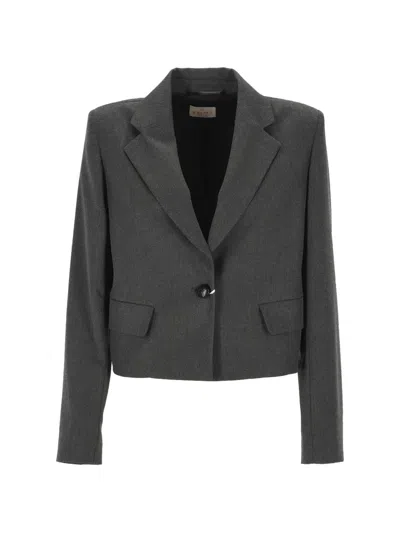 Marella Single-breasted Crop Blazer In Multi
