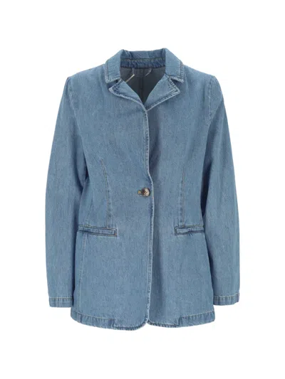 Marella Single-breasted Jacket In Blue