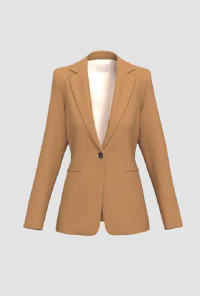 Marella Single-breasted Jacket Woman Camel In Brown