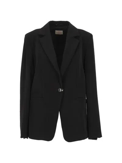 Marella Single-breasted Notched-lapels Blazer In Black