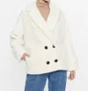 Marella Sistema Fluffy Coat In Cream In White