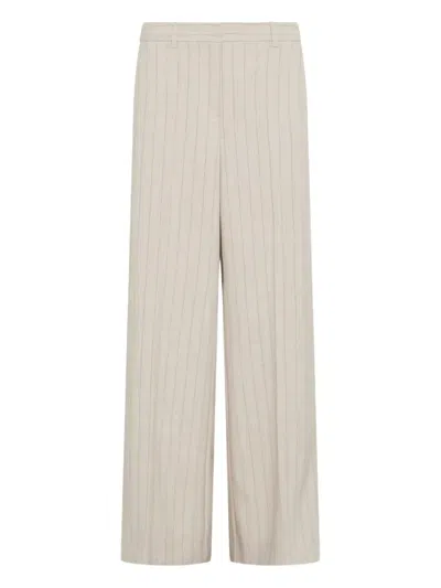 Marella Skipper Striped Trousers In Gold
