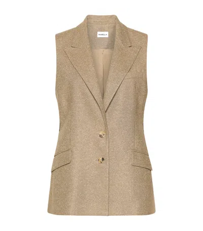 Marella Sleeveless Blazer In Neutral