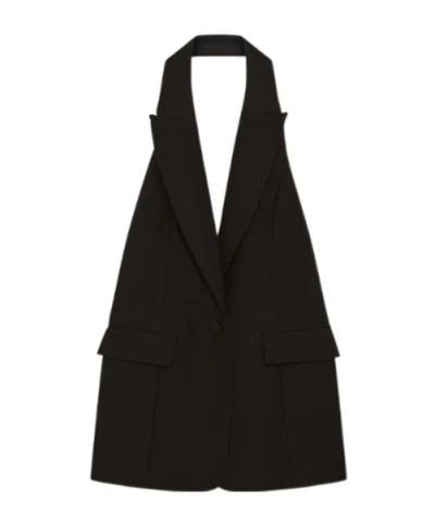 Marella Sleeveless Blazer Top - Black