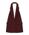 Marella Sleeveless Blazer Top In Burgundy
