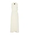 Marella Long Bi-material Dress In White