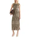 Marella Sleeveless Jacquard Dress In Brown