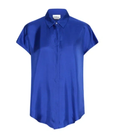 Marella Sleeveless Silk Shirt In Blue