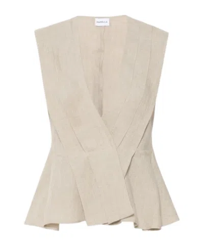 Marella Sleeveless Top In Brown