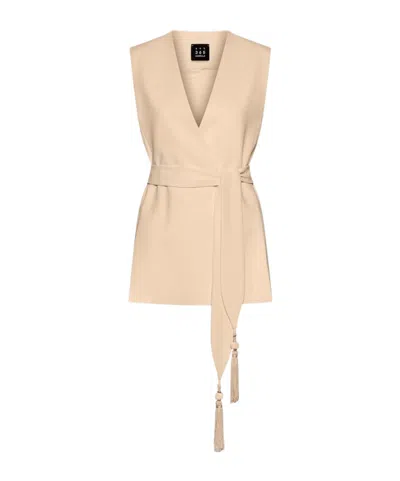 Marella Sleeveless Vest In Neutral