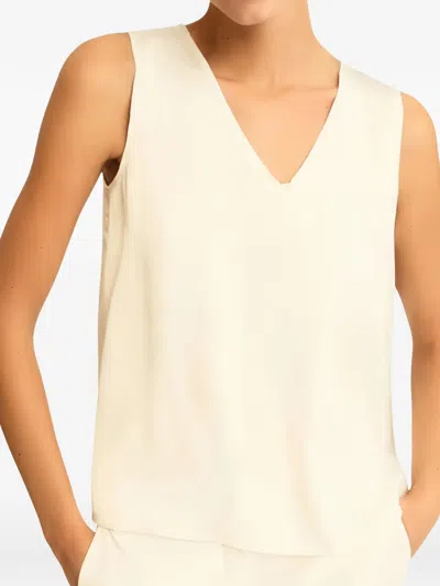 Marella Sleeveless V-neck Top In Neutral