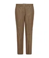 Marella Slim-fit Lightweight Wool Trousers In Brown