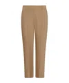 Marella Slim-fit Stretch Viscose And Linen Trousers In Brown