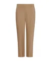 Marella Slim-fit Stretch Viscose And Linen Trousers In Brown