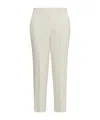 Marella Slim-fit Stretch Viscose And Linen Trousers In White