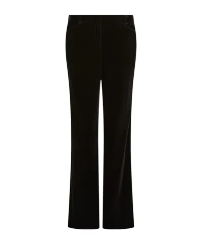 Marella Slim Velvet Trousers In Black