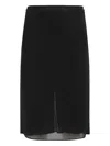 Marella Gonna Midi In Georgette Nera In Black