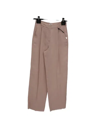 Marella Solista Pleated Linen Trousers In Pink