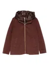Marella Sorriso Hooded Zip-up Jacket In Brown