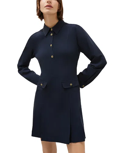 Marella Sport Aquila Collared Dress In Navy