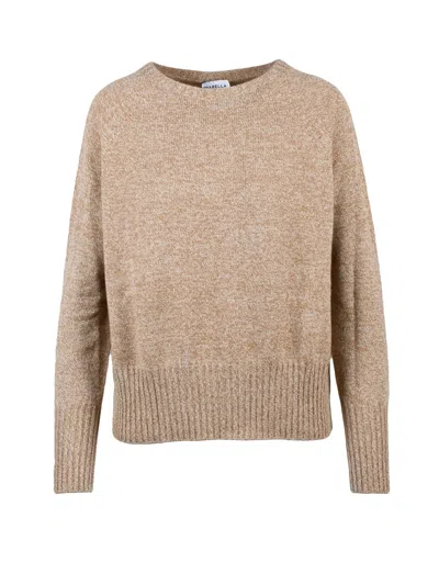 Marella Sport Beige Spider Polyamide-blend Sweater In Brown