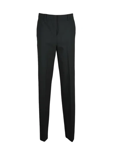 Marella Sport Straight Leg Trousers With Tailored Silhouette And Zip Closure In Brown