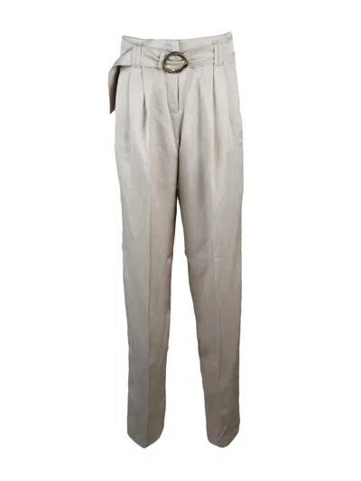 Marella Sport Palazzo Trousers - Beige In Gray