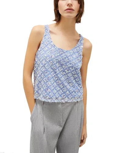 Marella Sport Prater Embellished Top In Periwinkle