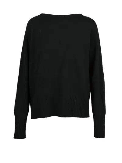Marella Sport Spider Sweater With Crew Neck And Raglan Sleeves In Black