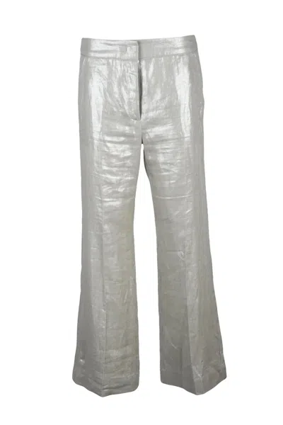 Marella Sport Sport Linen Pants - Silver