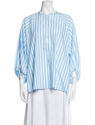 Pre-owned Marella Sport Striped Blouse In Blue/white