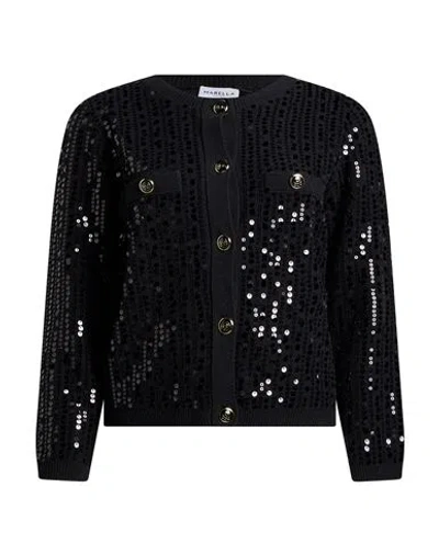 Marella Sport Woman Cardigan Black Size M Cotton, Polyamide, Elastane