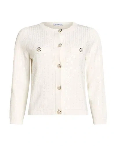 Marella Sport Woman Cardigan Off White Size S Cotton, Polyamide, Elastane