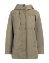 Marella Sport Woman Coat Military Green Size 12 Polyamide, Cotton