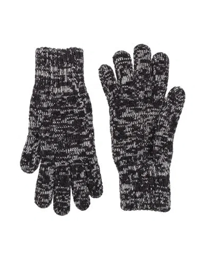 Marella Sport Woman Gloves Black Size M Acrylic, Virgin Wool