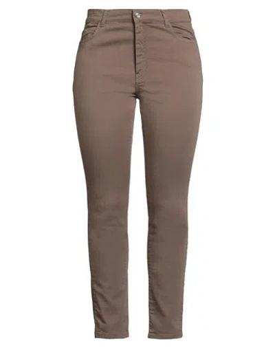Marella Sport Woman Jeans Khaki Size 14 Cotton, Elastomultiester, Elastane