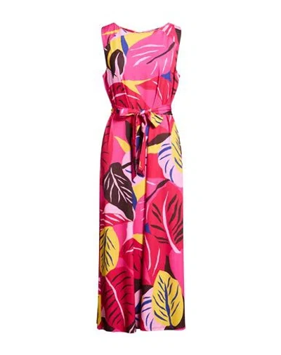 Marella Sport Woman Maxi Dress Fuchsia Size Xl Polyester, Elastane In Pink