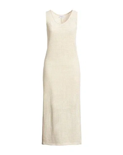 Marella Sport Woman Maxi Dress Ivory Size M Cotton, Elastane In Neutral