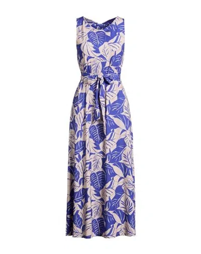 Marella Sport Woman Maxi Dress Purple Size Xl Polyester, Elastane In Blue