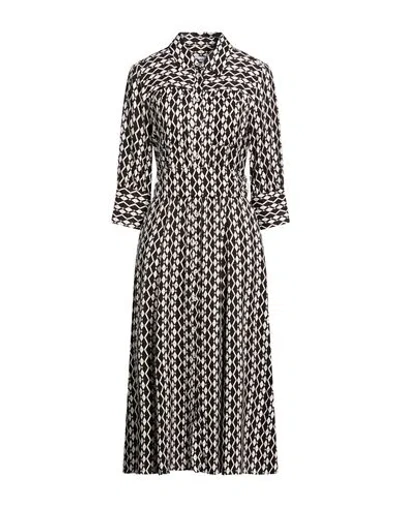 Marella Sport Woman Midi Dress Black Size 14 Viscose