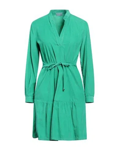 Marella Sport Woman Mini Dress Green Size 4 Cotton