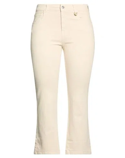 Marella Sport Woman Pants Ivory Size 10 Cotton, Elastane In White