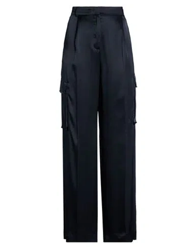 Marella Sport Woman Pants Midnight Blue Size 12 Acetate, Silk