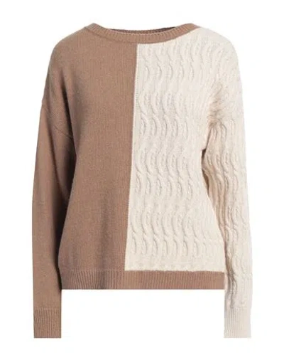 Marella Sport Woman Sweater Camel Size S Polyamide, Viscose, Wool, Cashmere In Beige