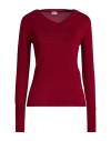 Marella Sport Woman Sweater Garnet Size S Virgin Wool In Red