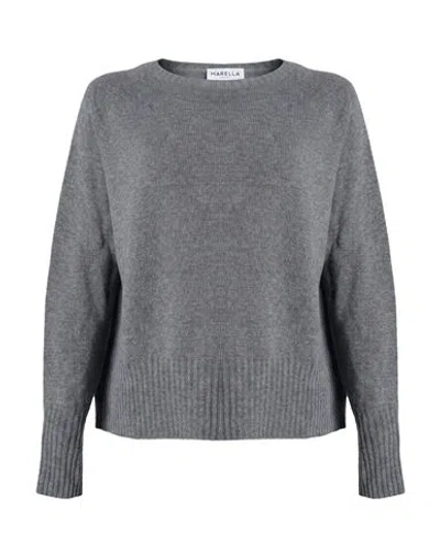 Marella Sport Woman Sweater Grey Size L Polyester, Viscose, Wool, Cashmere In Gray