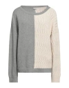 MARELLA SPORT MARELLA SPORT WOMAN SWEATER GREY SIZE XL POLYAMIDE, VISCOSE, WOOL, CASHMERE